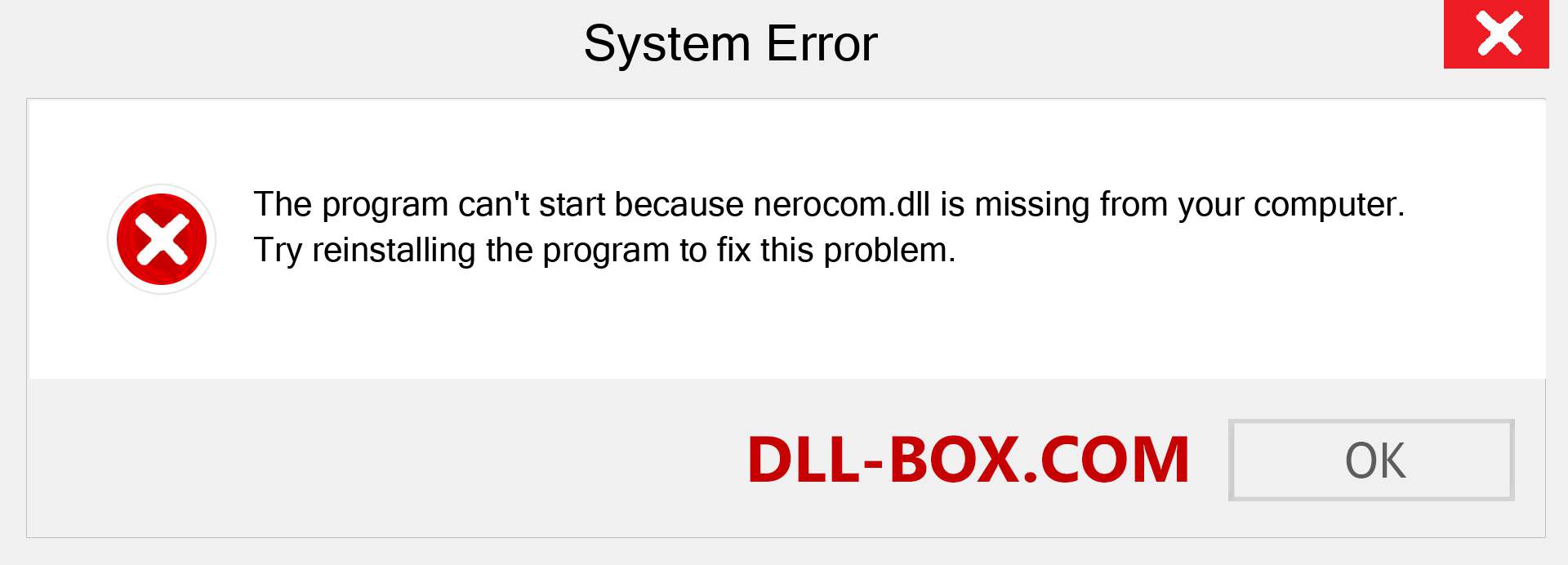  nerocom.dll file is missing?. Download for Windows 7, 8, 10 - Fix  nerocom dll Missing Error on Windows, photos, images